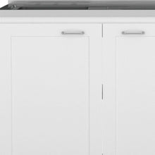 Load image into Gallery viewer, 42" Wood Accent Cabinet Set With Four Doors - Black And White