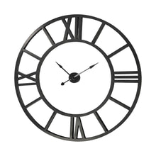 Load image into Gallery viewer, Round Xl Industrial Style Wall Clock With Open Face Desing - Black