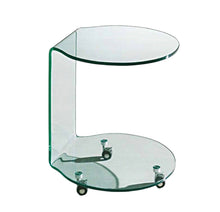 Load image into Gallery viewer, Glass Round End Table - Clear