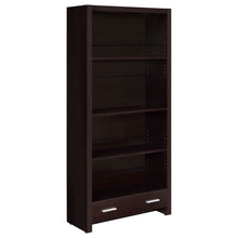 Load image into Gallery viewer, Maureen - 5 Shelf Bookcase With Drawer - Cappuccino