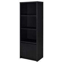 Load image into Gallery viewer, Sloat - 3 Shelf Media Tower With Cabinet Storage - Black