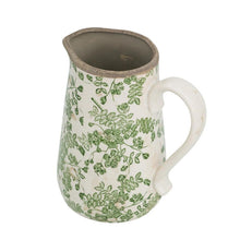 Load image into Gallery viewer, Leaf Round Jug Vase (574226) - Green / White