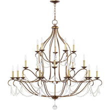Load image into Gallery viewer, 46" Multi Light Metal Dimmable Chandelier With Shades - Bronze