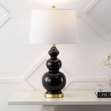 Load image into Gallery viewer, 28" Novelty Table Lamp LED With Drum Shade - Black