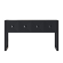 Load image into Gallery viewer, Geometric Carved Console Table With 3 Soft Close Drawers