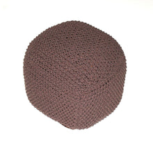 Load image into Gallery viewer, Semi Rounded Pouf, Cable Knitted, Perfect Seating