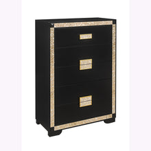 Load image into Gallery viewer, Lively - Chest With Glitter Detail And Thick Bar Handle Hardware - Black