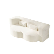 Load image into Gallery viewer, Floor Sofa With 2 Pillows, Convertible Twin Size Mattress For Living Room