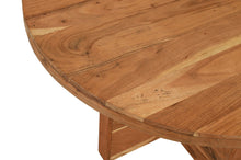 Load image into Gallery viewer, 48" Rounded Solid Wood Dining Table - Natural