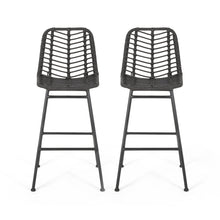 Load image into Gallery viewer, Sawtelle - Outdoor Wicker Barstools (Set of 2)