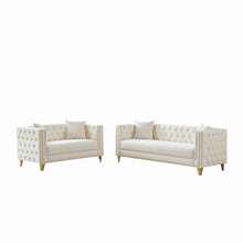 Load image into Gallery viewer, Deep Seat Sofa With Button Nailhead, Square Arm Couches