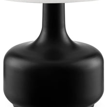 Load image into Gallery viewer, Metal Bedside Table Lamp With White Shade - Black