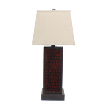 Load image into Gallery viewer, 31" Metal Bedside Table Lamp With White Shade - Black