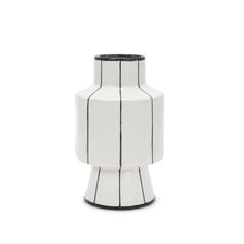 Load image into Gallery viewer, Striped Cylinder Table Vase (608358) - White / White