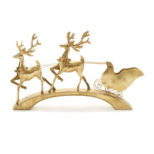 Load image into Gallery viewer, Deer Christmas Tabletop Sculpture (633862) - Gold