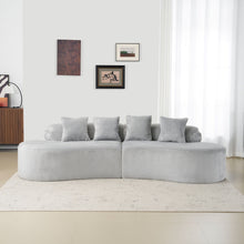 Load image into Gallery viewer, Modern Curved Sofa With Pillows