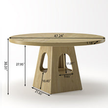 Load image into Gallery viewer, Farmhouse Round Dining Table With Storage Base