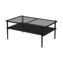 Load image into Gallery viewer, Rectangle Coffee Table With Tempered Glass Top And Legs, Modern Table For Living Room