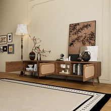 Load image into Gallery viewer, 78" TV Stand With Ample Storage And Open Shelving - Walnut