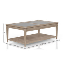 Load image into Gallery viewer, Frosted Glass Top Cocktail Table With Casters - Sand