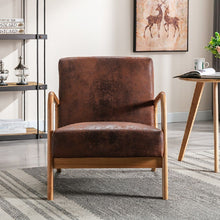 Load image into Gallery viewer, Classic Mid-Century Modern Accent Chairs, Open Framed Armchair With Cushioning