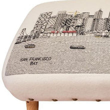 Load image into Gallery viewer, Wool 38" Ottoman - Brown / Cream
