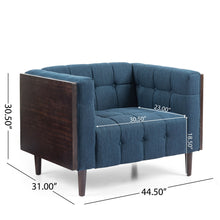 Load image into Gallery viewer, Contemporary Club Chair With Button Tufted Waffle Stitch