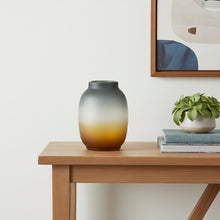 Load image into Gallery viewer, Ombre Round Table Vase (574233) - Charcoal / Orange