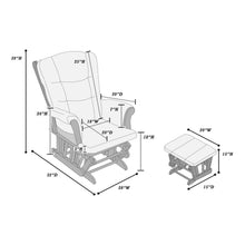 Load image into Gallery viewer, Upholstered Glider Chair With Ottoman