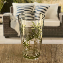 Load image into Gallery viewer, Palm Tree Design Acrylic Hi Ball Glasses Plastic, Bpa Free (Set of 4), 20Oz - Clear
