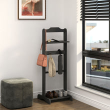 Load image into Gallery viewer, Accent Portable Garment Rack, Clothes Valet Stand With Storage Organizer