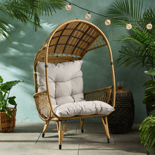 Load image into Gallery viewer, Outdoor Wicker Standing Basket Chair With Cushion