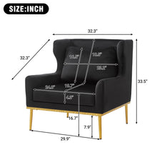 Load image into Gallery viewer, Elegant Curved Armrest Accent Armchair