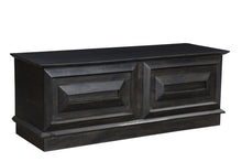 Load image into Gallery viewer, Solid Wood Storage Ottoman - Dark Brown
