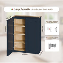 Load image into Gallery viewer, Shaker Wall Cabinet With Soft Close Hinges, Adjustable Shelves, Double Door