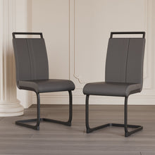 Load image into Gallery viewer, Modern Dining Chairs With High Back Upholstered Design Metal Legs