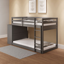 Load image into Gallery viewer, Gaston - Bunk Bed Twin Over Twin With 4 Drawers & 3 Compartments - Gray
