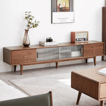 Load image into Gallery viewer, TV Cabinet With Chinese Changhong Glass Doors, Two Drawer Storage Space TV Standing