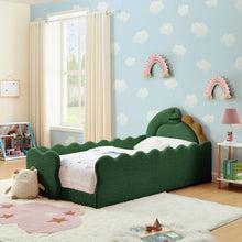 Load image into Gallery viewer, Cute Dinosaur Shaped Bed With Safety Guardrail, Toddler Frame