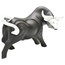 Load image into Gallery viewer, Bull Tabletop Sculpture - Black / Silver