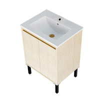 Load image into Gallery viewer, Bathroom Vanity With Ceramic Sink, Floor-Standing Design, Soft-Closing Drawers