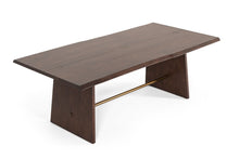 Load image into Gallery viewer, Solid Wood Sled Base Dining Table - Brown