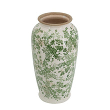 Load image into Gallery viewer, Leaf Trumpet Table Vase - Green / White