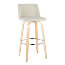 Load image into Gallery viewer, Toriano - Contemporary, Fixed Height Barstool Swivel & Round Footrest (Set of 2)