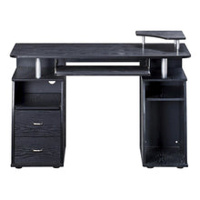 Load image into Gallery viewer, Pedestal Computer Desk With Two Drawers - Espresso