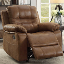 Load image into Gallery viewer, Manual Recliner With Pillow Arms And Headrest - Dark Brown