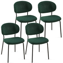 Load image into Gallery viewer, Boucle Dining Chairs, Dining Chairs With Metal Legs For Dining Room, Kitchen, Living Room