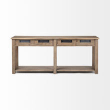 Load image into Gallery viewer, Solid Wood Floor Shelf Console Table And Drawers - Brown