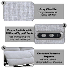 Load image into Gallery viewer, Eastre - Power Motion Sofa With USB Port - Gray