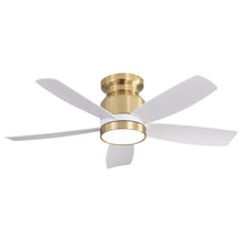 Load image into Gallery viewer, Flush Mount Ceiling Fan With LED Light 22W And Remote Control Blades / Body, DC Motor